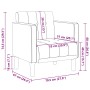 Sessel mit dunkelgrauem Stoffbezug und Armlehnen, 53 cm. von , Sessel - Ref: Foro24-4100544, Preis: 107,79 €, Rabatt: %