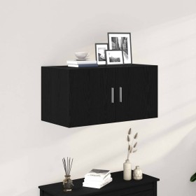 Armario de pared de madera ingeniería roble negro 80x39x40 cm de , Estantes y estanterías - Ref: Foro24-862012, Precio: 66,51...