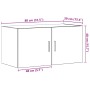 Armario de pared de madera ingeniería roble negro 80x39x40 cm von , Regale und Regale - Ref: Foro24-862012, Preis: 66,51 €, R...