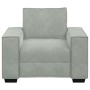 Hellgraues Samtsofa, 60 cm breit. von , Sofas - Ref: Foro24-4105000, Preis: 161,79 €, Rabatt: %