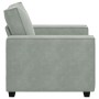 Hellgraues Samtsofa, 60 cm breit. von , Sofas - Ref: Foro24-4105000, Preis: 161,79 €, Rabatt: %