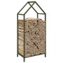 Leñero verde oliva 40x25x90 cm Acero laminado en frío de , Bolsas y soportes de leña - Ref: Foro24-864298, Precio: 41,85 €, D...