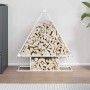 Weißer Holzstapel 80x25x90 cm Kaltgewalzter Stahl von , Brennholztaschen und -halter - Ref: Foro24-864316, Preis: 39,22 €, Ra...