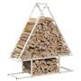 Leñero blanco 80x25x90 cm Acero laminado en frío de , Bolsas y soportes de leña - Ref: Foro24-864316, Precio: 40,69 €