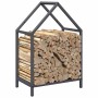 Leñero antracita 40x25x60 cm Acero laminado en frío by , Firewood bags and holders - Ref: Foro24-864293, Price: 33,15 €, Disc...