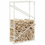 Leñero blanco 60x25x100 cm Acero laminado en frío von , Brennholztaschen und -halter - Ref: Foro24-864328, Preis: 43,00 €, Ra...