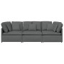 Sofá modular con cojines de tela gris oscuro by , Sofas - Ref: Foro24-3321268, Price: 533,11 €, Discount: %