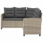 Sofá jardín forma de L con mesa y cojines ratán PE gris claro von , Outdoor-Sofas - Ref: Foro24-4103877, Preis: 310,76 €, Rab...