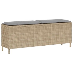 Banco de jardín con cojín beige110x30x40,5 cm ratán sintético de , Bancos de jardín - Ref: Foro24-4104157, Precio: 79,32 €, D...