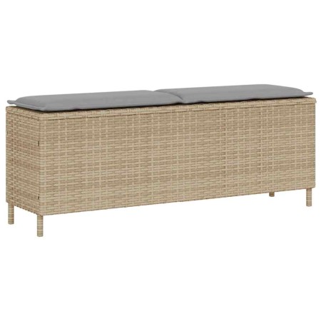 Banco de jardín con cojín beige110x30x40,5 cm ratán sintético von , Gartenbänke - Ref: Foro24-4104157, Preis: 79,32 €, Rabatt: %