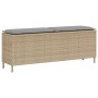 Banco de jardín con cojín beige110x30x40,5 cm ratán sintético von , Gartenbänke - Ref: Foro24-4104157, Preis: 79,32 €, Rabatt: %
