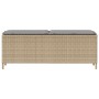 Banco de jardín con cojín beige110x30x40,5 cm ratán sintético von , Gartenbänke - Ref: Foro24-4104157, Preis: 79,32 €, Rabatt: %