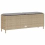 Banco de jardín con cojín beige110x30x40,5 cm ratán sintético von , Gartenbänke - Ref: Foro24-4104157, Preis: 79,32 €, Rabatt: %