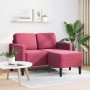 2-seater sofa with L-shaped chaise longue in wine red, 125 cm. by , Sofas - Ref: Foro24-4107072, Price: 216,53 €, Discount: %