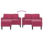 Zweiplätziges Sofa mit rotem Wein-Chaiselongue in L-Form, 125 cm. von , Sofas - Ref: Foro24-4107072, Preis: 216,53 €, Rabatt: %