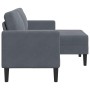 Zweiplätziges Sofa mit dunkelgrauem L-förmigem Chaiselongue, 125 cm. von , Sofas - Ref: Foro24-4107070, Preis: 305,66 €, Raba...