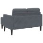 Zweiplätziges Sofa mit dunkelgrauem L-förmigem Chaiselongue, 125 cm. von , Sofas - Ref: Foro24-4107070, Preis: 305,66 €, Raba...