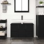 Bathroom vanity unit with black oak drawers 90x34.5x60 cm by , bathroom vanities - Ref: Foro24-861887, Price: 103,21 €, Disco...