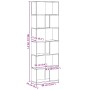 Bücherregal/Bibliothek Paravent Eiche Schwarz 60x24x186 cm von , Bücherregale und Regale - Ref: Foro24-862078, Preis: 92,17 €...