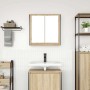 Mueble de baño de pared con espejo roble Sonoma 60x21x60 cm von , Badezimmerwaschtische - Ref: Foro24-861898, Preis: 66,68 €,...