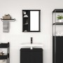 Mueble de baño de pared con espejo roble negro 50x21x60 cm de , Tocadores de baño - Ref: Foro24-861902, Precio: 66,50 €, Desc...
