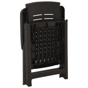 Reclining garden chairs 2 units anthracite gray plastic by vidaXL, Garden chairs - Ref: Foro24-315831, Price: 147,45 €, Disco...