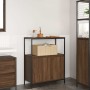 Mueble de baño con estantes roble marrón 76,5x35x95 cm by , bathroom vanities - Ref: Foro24-861921, Price: 79,22 €, Discount: %