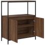 Mueble de baño con estantes roble marrón 76,5x35x95 cm by , bathroom vanities - Ref: Foro24-861921, Price: 79,22 €, Discount: %