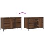 Mueble de lavabo con cajones roble marrón 90x34,5x60 cm de , Tocadores de baño - Ref: Foro24-861891, Precio: 100,35 €, Descue...