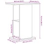 Eichenholz-Aquariumständer 60,5x36x72,5 cm von , Aquarium unterstützt - Ref: Foro24-862157, Preis: 54,41 €, Rabatt: %