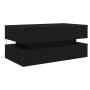 Mesa de centro con luces LED roble negro 90x50x40 cm by , Coffee table - Ref: Foro24-862258, Price: 108,02 €, Discount: %