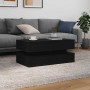 Mesa de centro con luces LED roble negro 90x50x40 cm by , Coffee table - Ref: Foro24-862258, Price: 108,02 €, Discount: %