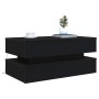 Mesa de centro con luces LED roble negro 90x50x40 cm by , Coffee table - Ref: Foro24-862258, Price: 108,02 €, Discount: %