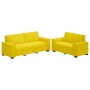 Juego de sofás con cojines 2 piezas terciopelo amarillo by , Sofas - Ref: Foro24-3324706, Price: 464,86 €, Discount: %