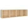 Estantería libros/mueble TV contrachapada roble 36x30x143 cm de vidaXL, Librerías y estanterías - Ref: Foro24-800147, Precio:...