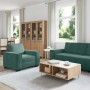 Juego de sofás con cojines 3 piezas terciopelo verde oscuro de , Sofás - Ref: Foro24-3324620, Precio: 656,95 €