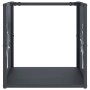 Anthrazit-Holzofen 40x40x40 cm aus kaltgewalztem Stahl von , Brennholztaschen und -halter - Ref: Foro24-864245, Preis: 49,84 ...