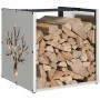Edelstahl-Holzträger 40x40x40 cm von , Brennholztaschen und -halter - Ref: Foro24-864247, Preis: 57,46 €, Rabatt: %