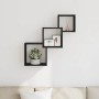 Wall shelf cubes made of black oak engineered wood, 68x15x68 cm by , Shelves and shelves - Ref: Foro24-862410, Price: 33,69 €...