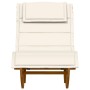 Tumbona mecedora con cojín de madera maciza de acacia de , Tumbonas - Ref: Foro24-4103882, Precio: 172,34 €