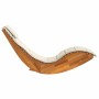 Tumbona mecedora con cojín de madera maciza de acacia de , Tumbonas - Ref: Foro24-4103882, Precio: 172,34 €