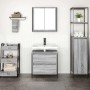 Badezimmermöbel-Set, 2-teilig, aus grauer Sonoma-Sperrholz-Möbelplatte. von , Badezimmermöbel - Ref: Foro24-3328367, Preis: 1...