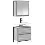 Badezimmermöbel-Set, 2-teilig, aus grauer Sonoma-Sperrholz-Möbelplatte. von , Badezimmermöbel - Ref: Foro24-3328367, Preis: 1...