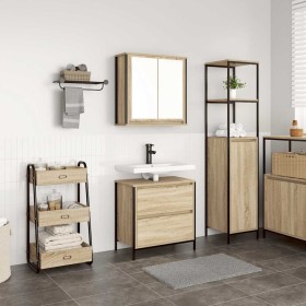 Set de muebles de baño 2 pzas madera contrachapada roble Sonoma de , Muebles de baño - Ref: Foro24-3328365, Precio: 123,47 €,...