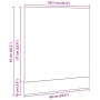 Schwarzes Eichenholz-Panel für Geschirrspüler, 60x1,5x67 cm. von , Küchenschränke - Ref: Foro24-863151, Preis: 30,54 €, Rabat...