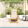 Silla de playa plegable con reposabrazos crema de , Sillas de jardín - Ref: Foro24-4108067, Precio: 87,08 €, Descuento: %