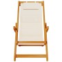 Silla de playa plegable con reposabrazos crema de , Sillas de jardín - Ref: Foro24-4108067, Precio: 87,08 €, Descuento: %