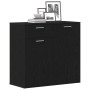Aparador de madera contrachapada roble negro 80x36x75 cm | Foro24.es | Tu tienda online para hogar, jardín y más Foro24.es
