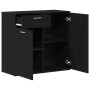 Aparador de madera contrachapada roble negro 80x36x75 cm | Foro24.es | Tu tienda online para hogar, jardín y más Foro24.es
