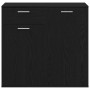 Aparador de madera contrachapada roble negro 80x36x75 cm | Foro24.es | Tu tienda online para hogar, jardín y más Foro24.es